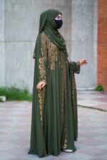 Luxury Abhaya Set with Inner and Hijab - Image 7