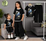Girls Half Sleeve T-Shirt & Pant Set - Image 2