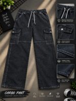 6 Pocket Cargo Denim Baggy Pant - Image 3