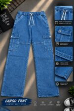 6 Pocket Cargo Denim Baggy Pant - Image 4