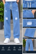 Stylish Semi Baggy Cargo Denim Pant - Image 2
