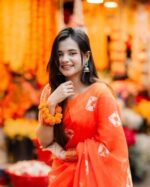 Chanderi Silk Digital Print Saree - Image 4