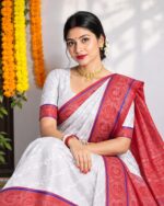 Soft Silk Katan Saree - Image 4